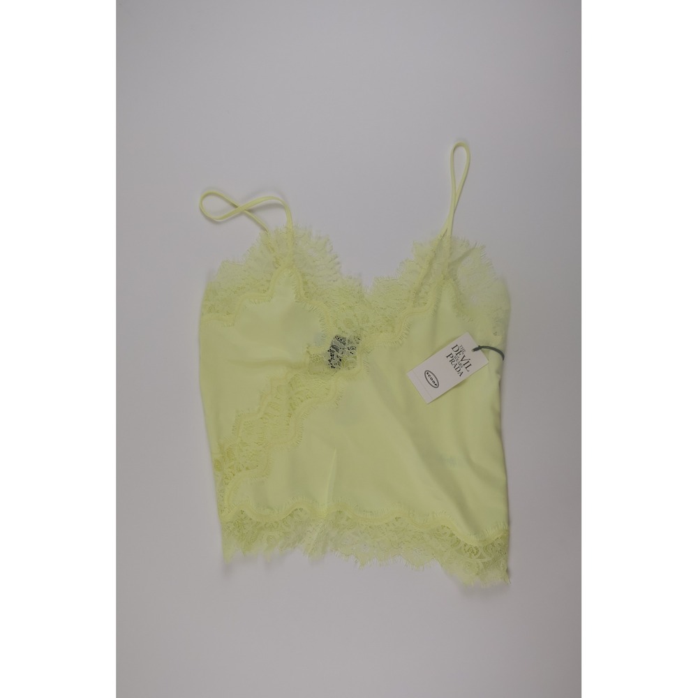 Scoop Womens Camisole The Devil Wears Prada Lace Trim Yellow Small NWT